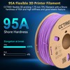 CCTREE TPU Filament 1.75MM, Flexible Soft 3D Printer Filament, Shore