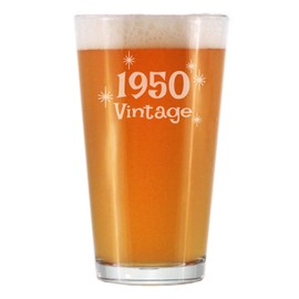 Vintage 1950 - Pint Glass for Beer - 71st Birthday Gifts for Men or Women Turning 71 - Fun Bday Party Decor - 16 oz