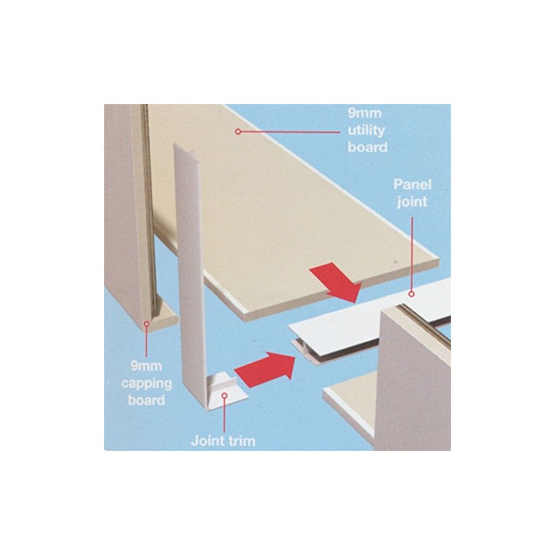 Black Ash 5m x 40mm Panel Joint Plastic PVC-u H-Section