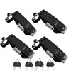 4Pcs Compression Latch Lock Trigger Latch Lock Compression Latches Flush Mount Zinc Alloy Adjustable Lever Hand Operated Black