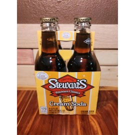 Stewart’s Lot of 2 - Stewart's Original Cream Soda 12oz 4 Pack - 8 Total Bottles