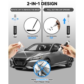 K51 Platinum Graphite Metallic Touch Up Paint Compatible with Nissan Exact Match 2 in 1 Touch up Paint for Chips and Nicks Repair