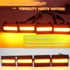 ZDEERAOTO 4pc Smoked Housing Amber LED Front Centra Grille Lights