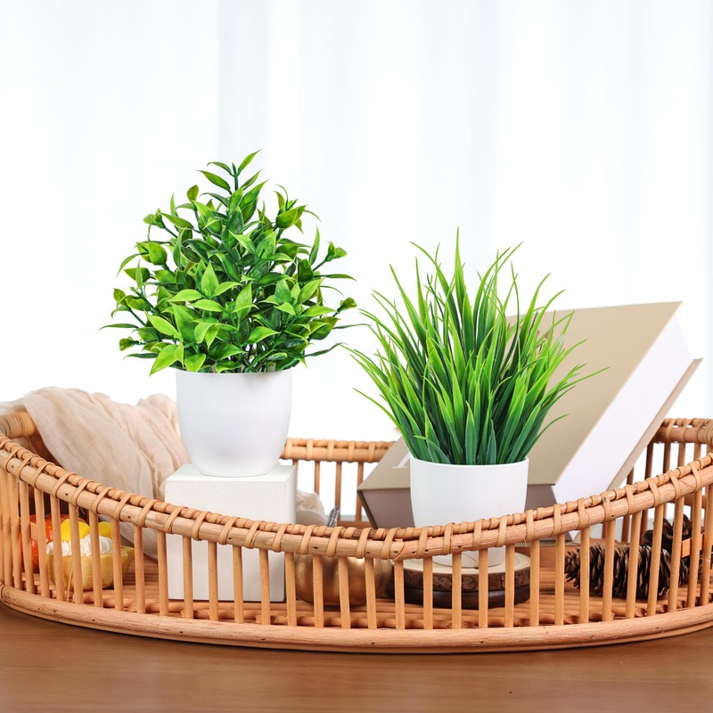 4 Pcs Fake Plants Small Faux Plants for Bathroom Decor