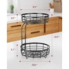 Sakugi Fruit Basket for Kitchen Counter - 2-Tier Large Capacity