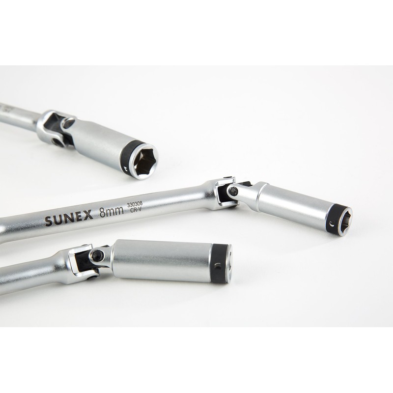 Sunex 3303GP 3/8" Drive, Universal Joint, Glow Plug Socket Set,