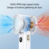 Handheld Fan LED Display Power Adjustable Portable Fan Night Light