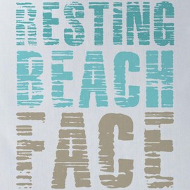 CafePress Resting Beach Face Color Polyester Tote Bag 16"x16"