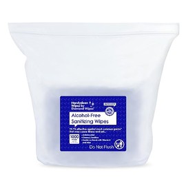 Handyclean Alcohol-Free Wipes 2 Rolls Of 1000ct Wipes, For Gym Equipment, Daycares, Clinics, Restaurants, Offices