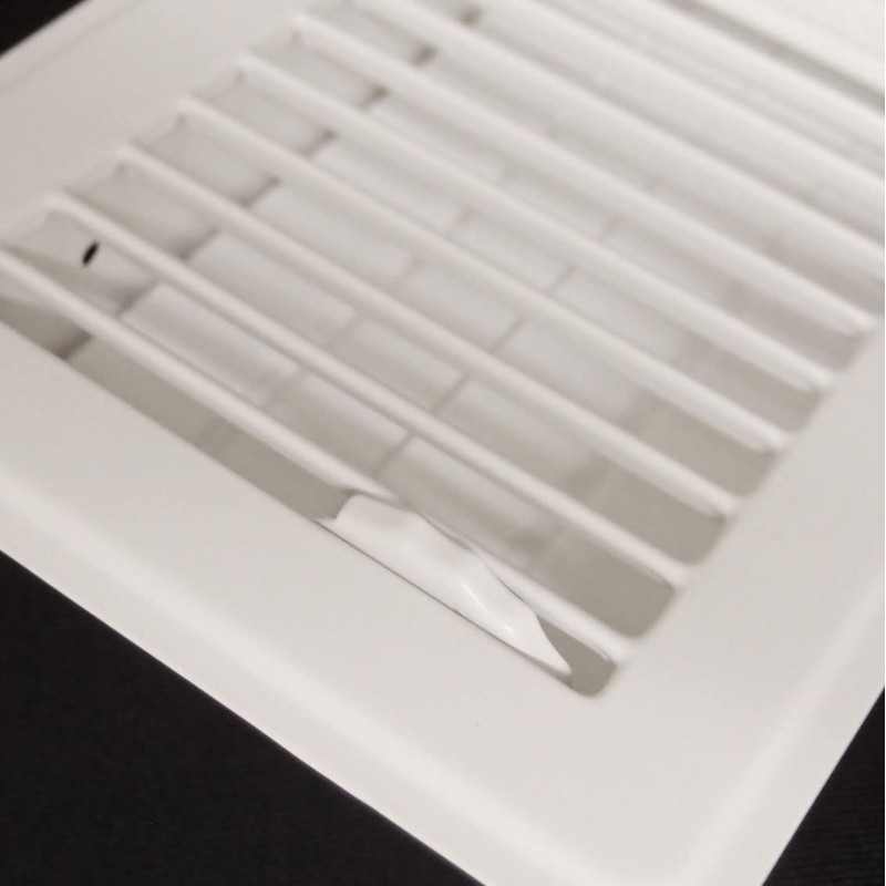3" X 10" Floor Register with Louvered Design - Fixed