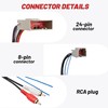 RED WOLF Car Radio Wiring Harness W/Anetnna Adapter RCA Input