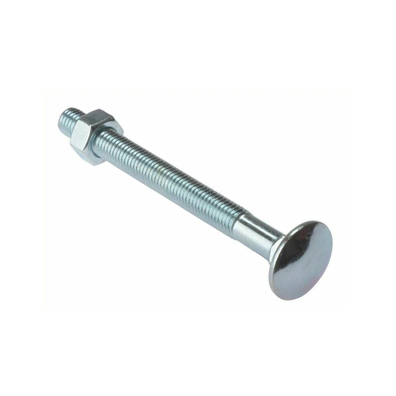 ForgeFix Carriage Bolts | M8 x 180mm | Zinc Plated