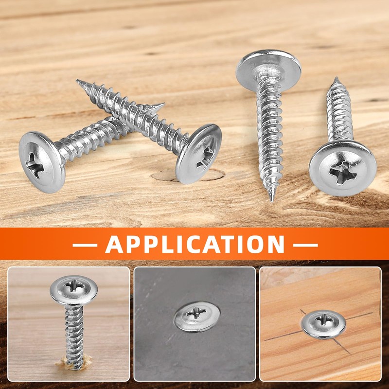 #8 x 1/2" Wood Screws Phillips Truss Head Fast Self