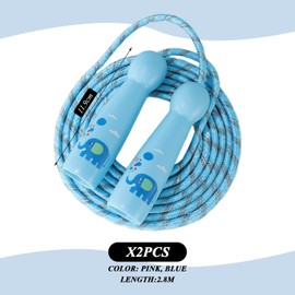 2 Pieces of Children's Skipping Ropes, Adjustable Sports Skipping Ropes, Skipping Rope Props for Boys and Girls, Comfortable Grip Handles, Sports and Fitness Equipment