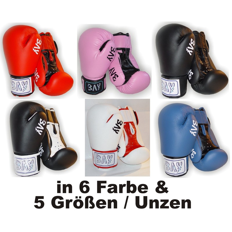 BAY® Future Boxing Gloves Black/White, 14 Oz, Boxing Gloves, Glover,