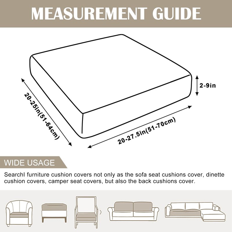 SearchI Stretch Printed Sofa Couch Cushion Covers Replacement Chair Cushion