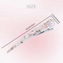 Dizila 6 Pieces Long Big Acrylic Alligator Hair Clips (6PCS S2)