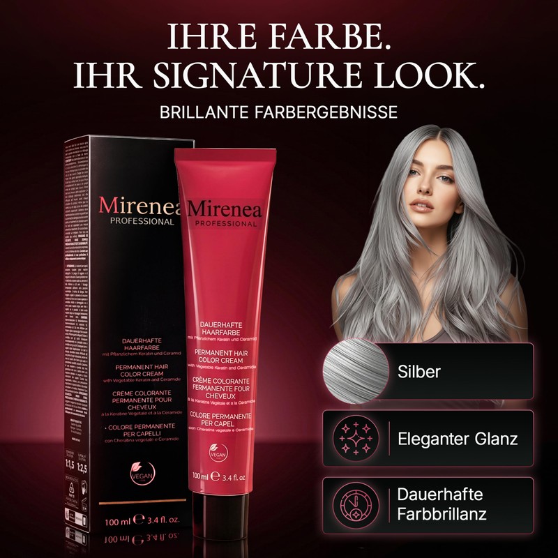 MIRENEA Professional Hair Colour 100ml - Permanent Cream Hair Colour