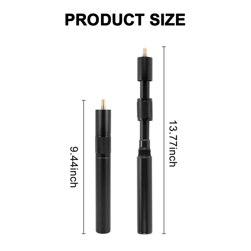 Joasaca 9 Inch Aluminum Alloy Billiard Pool Cue Telescopic Adjustable