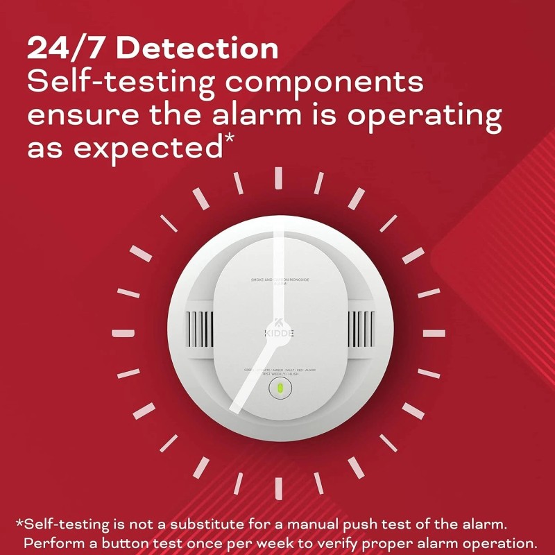 Kidde Smoke + Carbon Monoxide Alarm 900-CUDR-V Battery Operated Wireless