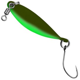FTM Trout Spoon WOB Trout Spoon, 3.2 g, Olive Neon Green, Neon Orange, 5201007 Spoons, Ultra Light Trout Fishing UL