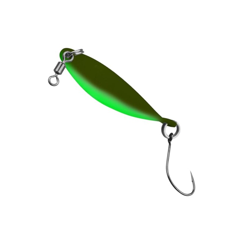 FTM Trout Spoon WOB Trout Spoon, 3.2 g, Olive Neon