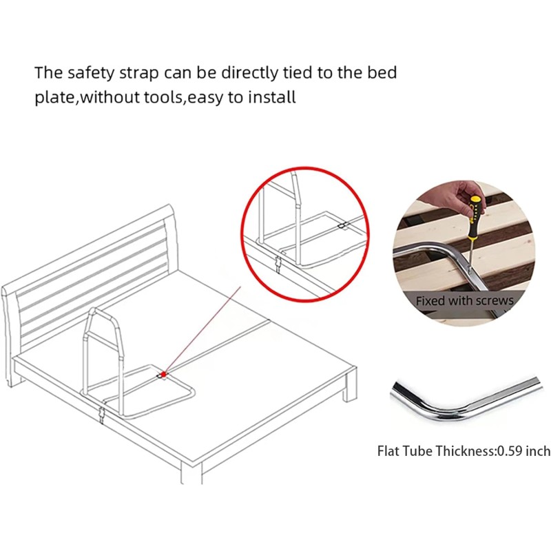 Bed Rails for Elderly Adults - Bed Assist Rail with
