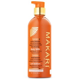 MAKARI Extreme Active Intense Carrot & Argan Oil Body Milk (16.8 oz) | Helps Unify and Illuminate | Tone-Enhancing Body Lotion with Vitamins E & C | Supports a More Even-Looking Complexion
