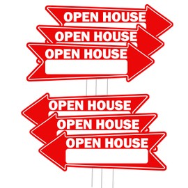 6Pc Open House Arrow Yard Sign For Sale By Owner Realtor Real Estate Yard Sign Arrows