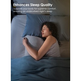 QUEEN ROSE Body Pillow, Full Body Support Pillow for Side Sleepers, Cooling Soft S Shaped Hug Pillow for Adults, Grey