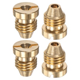M METERXITY 4-Pack Foam Cannon Orifice Nozzle, 1.3mm Brass Universal Thread Tips for Snow Foam Lance/Garden Hose/Kitchen Cleaners, Sprayer Connector Replacement Nozzles