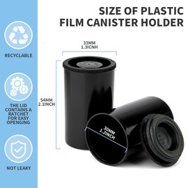 120 Pieces Film Canisters with Caps 35 mm Plastic Empty Camera Reel Storage Containers Case with Lids for Small Accessories Rockets Experiment Fish Hook Film Keys Coins Art Beads (Black)