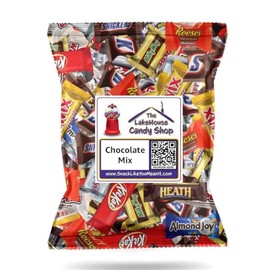 Bulk Assorted Chocolate Candy - 2 Pound Variety Pack - Snickers, Kit Kat, Milky Way, Twix, M&Ms, Hershey, Hundred Grand, Peanut Butter Cups, and More by The LakeHouse