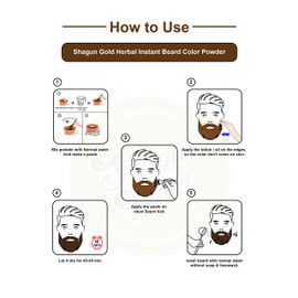 Shagun Gold Organic Black Beard Henna Powder for Men, 100 g