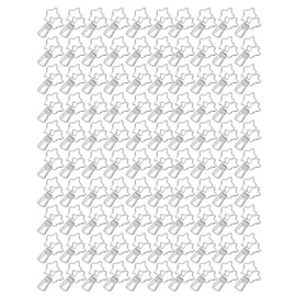 100Pcs Star Binder Clips Hollow Out Cartoon Style Strong Clamping Sturdy Small Paper Clips for Documents Clothes Papers Silver