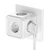Socket Distributor 5-Way Splitter Socket Double Plug for Socket, White