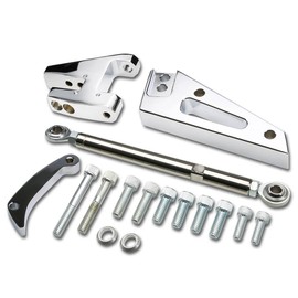 Auto Dynasty Compatible with Chevy Small Block SBC V8 55-68 Short Water Pump Alternator Bracket+Adjuster Tensioner Rod