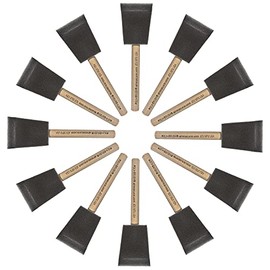 Jen Manufacturing Professional Foam Poly-Brushes - Brush Set for use in Home Improvement Projects for applying Paint, Watercolor, mod Podge, Glue, Chalk Paint, Oil, and Wood Stain (12, 2")