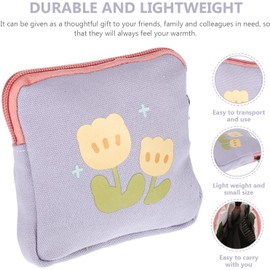 EXCEART Bolsa De Almacenamiento De Toallas Higiénicas Bolsa De Pañales Toallas Sanitarias Para Mujeres Titular De La Almohadilla De Lactancia Tampón Alumno Lindo Púrpura Bolsa De