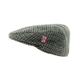 Patriia Autumn-Winter British Flag Ivy Cap Artisanally Crafted, Handmade. Men’s Ivy Cap. Women’s Ivy Cap. Union Jack (UK, Alpha, M, Crowsfoot Green)