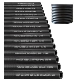 (5 mm) 2 Metre Hose Petrol Hose Oil Hose Fuel Hose Diesel Hose Fuel Line for Petrol Fuel Diesel (SAE J30 R6) (Inner Diameter: 5.0 mm/Outer Diameter: 12.0 mm (3/16 Inch)