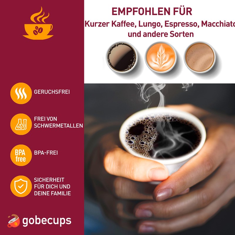gobecups 100 White Disposable Cardboard Coffee Cups 110ml / 4oz