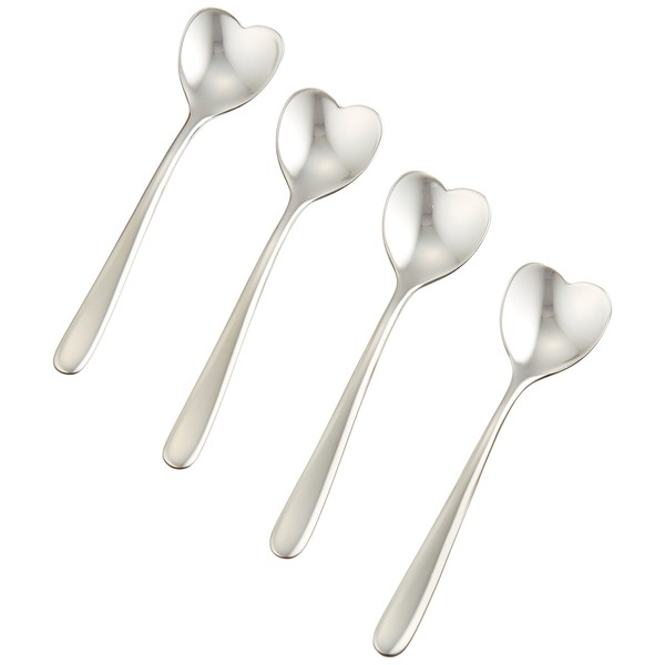 Alessi Sug.Sp.Set Il Caffe'Alessi 4 Piece Spoon Set, Silver