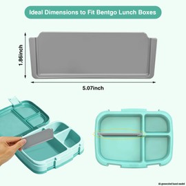 3 Pack Replacement Insert Dividers Compatible with Bentgo Fresh Lunch Boxes, Friction-Fit Lunch Box Divider Inserts for Lost or Missing Dividers, Reusable Food Separators