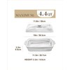 MALACASA Large Casserole Dish with Lid, 4.4 Quart Ceramic Baking