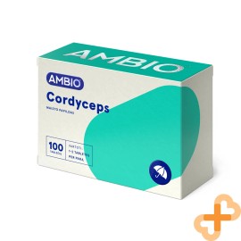 AMBIO CORDYCEPS 100 Comprimidos Para Deportes Energía Sangre Corazón Salud Suplemento Pestañas