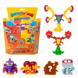 Superthings Series Mutant Battle - Pack of 6 - Includes 4 SuperThings (1 Silver Captain) and 2 Exoskeletons. 3 x 6 Pieces