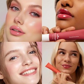 Aceite de labios hidratante de 6 colores, bálsamo labial hidratante no pegajoso, brillo de labios brillante, brillo de labios de larga duración, lápiz