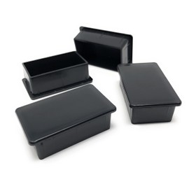 Light Cap for Iron Square Pipe 0.06 x 2.0 x 1.2 inches (1.6 x 50 x 30 mm), End Cap, Rectangle, 4 Pieces (50 x 30 - 4 Pieces)