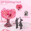 PWMENLK 3D Pop Up Anniversary Card with Love Tree Hearts,